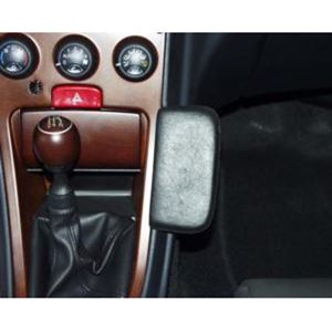 Resim Telefon-Konsole für Alfa Romeo 156, ab Bj. 98-2001, BLACK, Echtleder