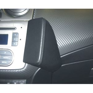 Resim Telefon-Konsole für Alfa Romeo Mito, ab Bj. 2008-, BLACK, Echtleder