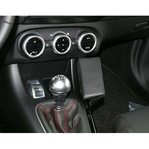 Resim Telefon-Konsole für Alfa Romeo Giulietta, ab Bj. 2010-, BLACK, Kunstleder