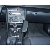 Resim Telefon-Konsole für Audi A4 / A4Cabrio ab 10/2000 bis 11/2007 , Montage rechts neben Schaltung, BLACK, Echtleder