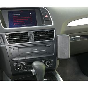 Resim Telefon-Konsole für Audi Q5, ab Bj. 2005, BLACK, Echtleder