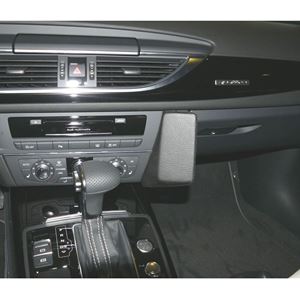 Resim Telefon-Konsole für Audi A6, ab Bj. 03/2011-, BLACK, Echtleder