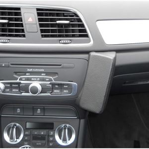 Resim Telefon-Konsole für Audi Q3, ab Bj. 09/2011-, BLACK, Echtleder