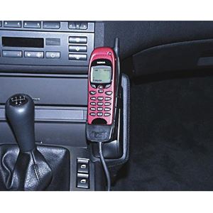 Resim Telefon-Konsole für BMW 3er (E46), Coupé u. Cabrio, ab Bj. 99, BLACK, Kunstleder