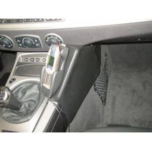 Resim Telefon-Konsole für BMW Z4 (E85 / E86), ab Bj. 2003 bis 03/2009, BLACK, Echtleder
