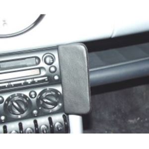 Resim Telefon-Konsole für BMW Mini One, OHNE Handschuhfach, ab Bj. 2001 bis 2006, BLACK, Echtleder