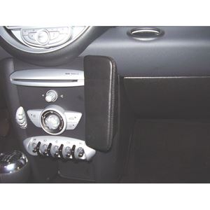 Resim Telefon-Konsole für BMW Mini One, ab Bj. 2006, BLACK, Echtleder