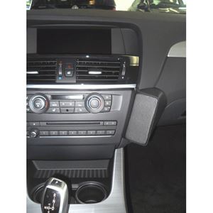Resim Telefon-Konsole für BMW X3 (F25), ab Bj. 11/2010, BLACK, Echtleder