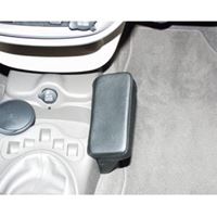 Resim Telefon-Konsole für Chrysler PT Cruiser, ab Bj. 2000 bis Ende 2005, BLACK, Kunstleder