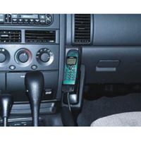 Resim Telefon-Konsole für Chrysler Jeep Grand Cherokee, ab Bj. 99 bis 04/2005, BLACK, Echtleder