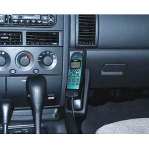 Resim Telefon-Konsole für Chrysler Jeep Grand Cherokee, ab Bj. 99 bis 04/2005, BLACK, Echtleder