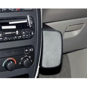 Resim Telefon-Konsole für Chrysler Voyager, ab Bj. 2001 BLACK, Kunstleder