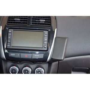 Afbeelding van Telefon-Konsole für Peugeot 4008, ab Bj. 04/2012-, BLACK, Echtleder