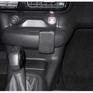 Resim Telefon-Konsole für Citroen C4 CACTUS, ab Bj. 2014-, BLACK, Echtleder