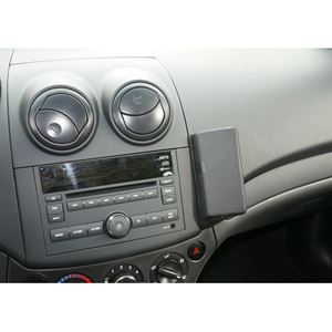 Resim Telefon-Konsole für Chevrolet Aveo ab Bj. 2006 bis 09/2011-, BLACK, Echtleder