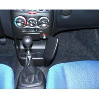 Bild von Telefon-Konsole für Fiat Punto, ab Bj. 2000-, für Modell mit Dosenhalter BLACK, Echtleder