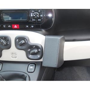 Bild von Telefon-Konsole für Fiat Panda (3. Generation), ab Bj. 02/2012, BLACK, Echtleder