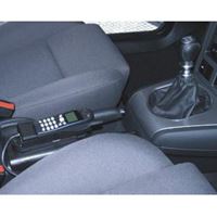 Bild von Telefon-Konsole für Ford Mondeo, ab Bj. 2001-(Montage neben Handbremse) , BLACK, Echtleder
