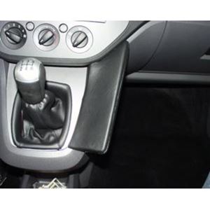 Resim Telefon-Konsole für Ford Focus C-Max, ab Bj. 2003 bis 10/2010, BLACK, Echtleder