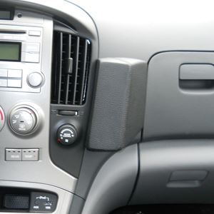 Resim Telefon-Konsole für Hyundai H1 (i800) , ab Bj. 01/2008-, BLACK, Echtleder