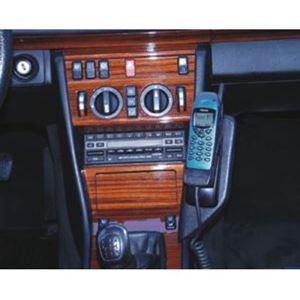 Obrazek Telefon-Konsole für Mercedes E-Klasse / W124, ab Bj. 86-95, BLACK, Kunstleder