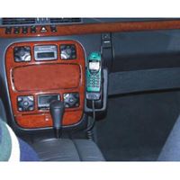 Resim Telefon-Konsole für Mercedes S-Klasse (W220), ab Bj. 1999-, BLACK, Echtleder