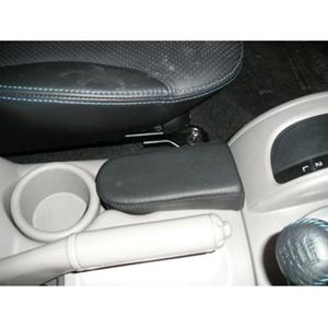 Bild von Telefon-Konsole für Mitsubishi L200 ab Bj. 03/2006 (Montage am Mitteltunnel), BLACK, Echtleder