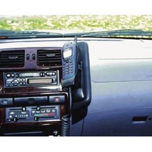 Image de Telefon-Konsole für Nissan Terrano, ab Bj. 96-99, BLACK, Echtleder