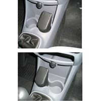 Resim Telefon-Konsole für Citroën C1 , ab Bj. 06/2005 bis 04/2014 (Wahlweise links oder rechts montierbar), BLACK, Echtleder