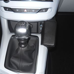 Immagine di Telefon-Konsole für Peugeot 308 ab Bj. 09/2013, BLACK, Kunstleder