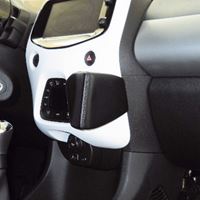 Resim Telefon-Konsole für Citroen C1 ab Bj. 05/2014, BLACK, Kunstleder