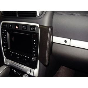 Resim Telefon-Konsole für Porsche Cayenne, ab Bj. 2003 bis 04/2010, BLACK, Kunstleder