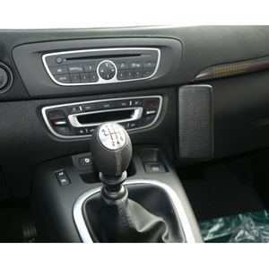 Resim Telefon-Konsole für Renault Scenic (Scénic) ab Bj. 03/2009, BLACK, Kunstleder