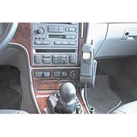 Resim Telefon-Konsole für Saab 9-5, ab Bj. 98-, BLACK, Echtleder