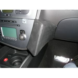 Resim Telefon-Konsole für Seat Leon, ab Bj. 09/05- (größere Auflagefläche), BLACK, Echtleder