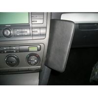 Image de Telefon-Konsole für Skoda Octavia II (1Z) ab Bj. 05/2004 - (Montage Höhe Radio), BLACK, Echtleder