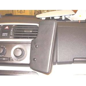 Image de Telefon-Konsole für Skoda Fabia, ab Bj. 2007 bis 10/2014, BLACK, Echtleder
