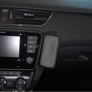Immagine di Telefon-Konsole für Skoda Octavia III (5E) ab Bj. 02/2013-, BLACK, Kunstleder