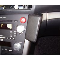 Image de Telefon-Konsole für Subaru Tribeca, ab Bj. 2006 - Montage oben, BLACK, Echtleder