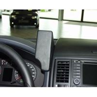 Immagine di Telefon-Konsole für VW T5 Multivan, ab Bj. 2003 (auch ab 2009), BLACK, Echtleder