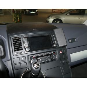 Изображение Telefon-Konsole für VW T5 Multivan, ab Bj. 2003- (auch ab 2009), BLACK, Echtleder