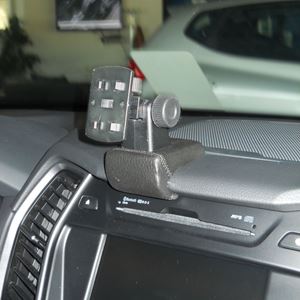 Resim Navi-Konsole HR für Hyundai Santa Fe, ab Bj. 09/2012-, BLACK, Kunstleder