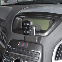 Resim Navi-Konsole HR für Hyundai Genesis Coupe, ab Bj. 10/2010-, BLACK, Kunstleder