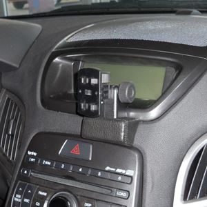 Resim Navi-Konsole HR für Hyundai Genesis Coupe, ab Bj. 10/2010-, BLACK, Kunstleder