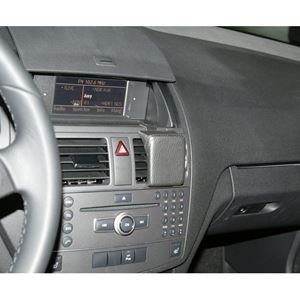 Immagine di Monitor-Konsole für Mercedes C-Klasse (W204), ab Bj. 03/2007 bis 02/2011, BLACK, Kunstleder