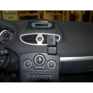 Resim Navi-Konsole HR für Renault Clio III, ab Bj. 12/2008, BLACK, Kunstleder