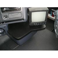 Resim Monitor-Konsole für Scania R-Serie, Bj. 03/04-, für CRT-Monitore, BLACK, Kunstleder