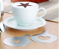 Εικόνα της 2er Set Cappuccino-Schablonen aus Edelstahl 18/0