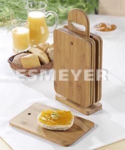 Resim 6er Set Frühstücksbrettchen TIMO aus Bambusholz