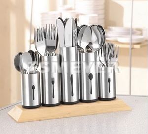 Afbeelding van Besteckhalter PIPES mit 5 Halterungen, Edelstahl